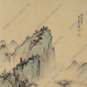 劉子久國(guó)畫(huà) 溪山幽居 高清大圖下載