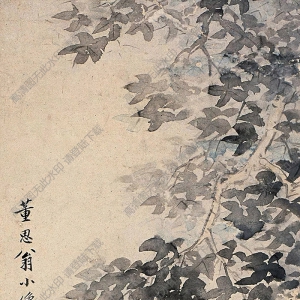 費(fèi)丹旭國(guó)畫(huà) 董思翁小像 高清大圖下載