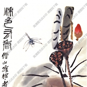 齊白石國(guó)畫(huà) 蜻蜓 秋色有香 高清大圖下載